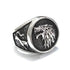 Bague Loup pour Homme (Acier)